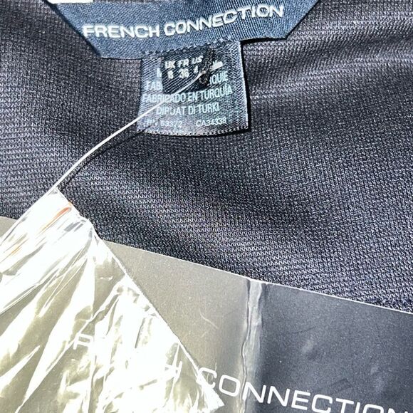 NWT French Connection Fast Grace Pleat Dress Navy Sz Womens 4 - Picture 7 of 7